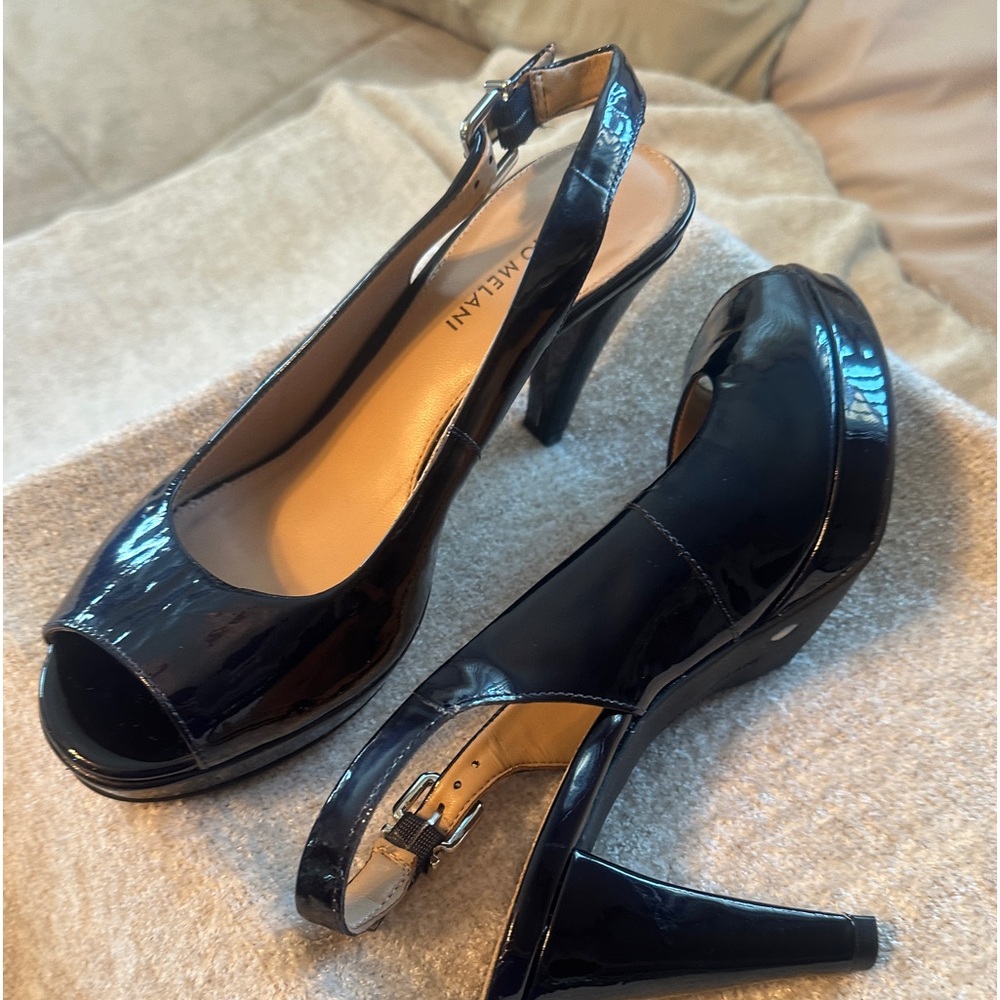 Antonio Melani Heels, Navy, Sz 8M, 3-1/2” heels